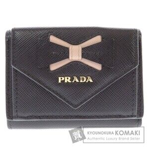 Prada Compact Bi fold Wallet Leather